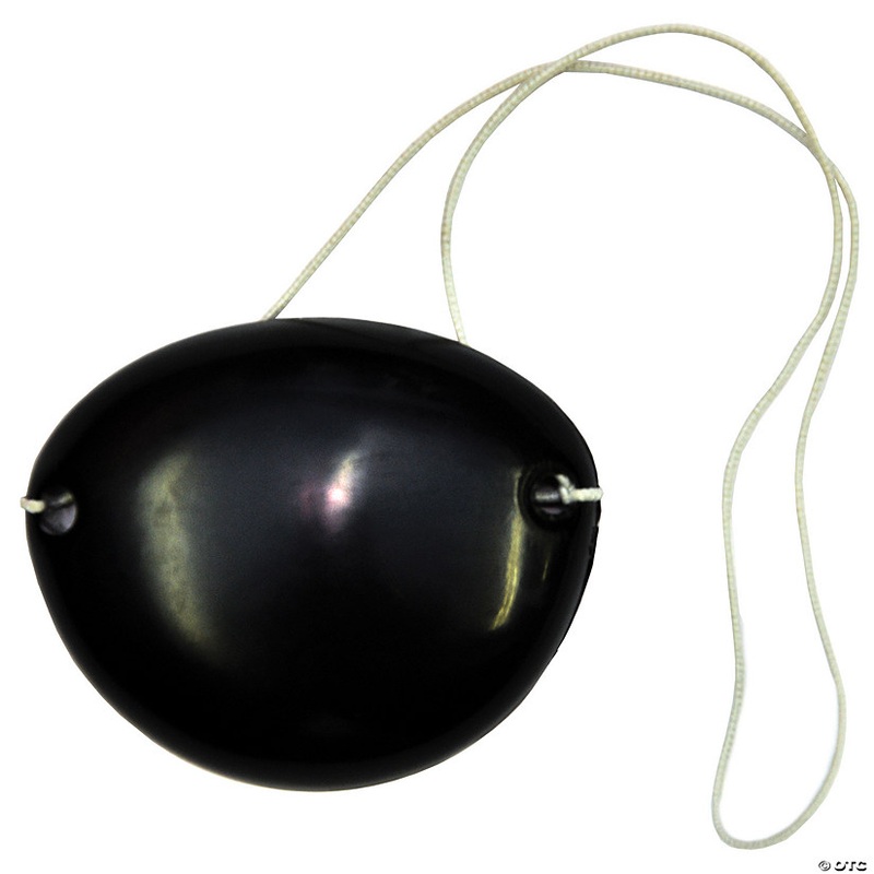 2 x 1 1/2 Black Plastic Pirate Costume Eyepatch