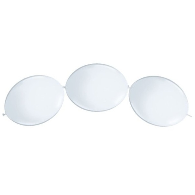 50 white garland balloons 30cm