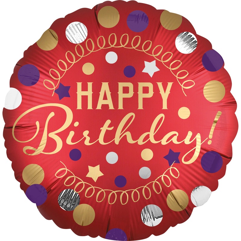 Birthday Star foil balloon 45cm