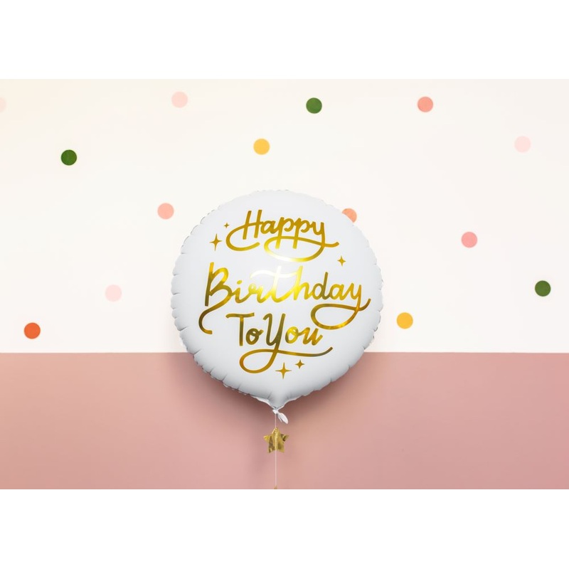 Birthday to you foil balloon white 35cm