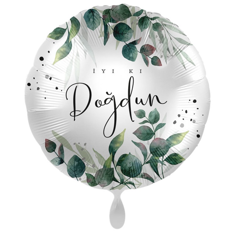 Botanical Birthday foil balloon TR 43cm