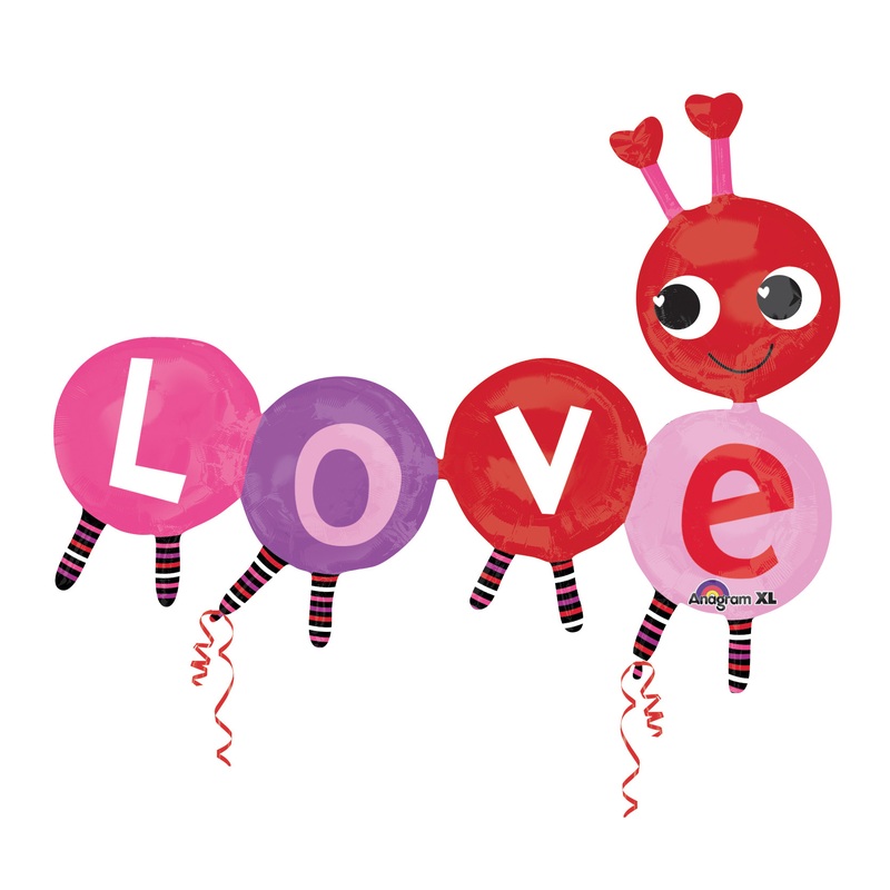Caterpillar in love Mizzi balloon 1.39 x 1.06m