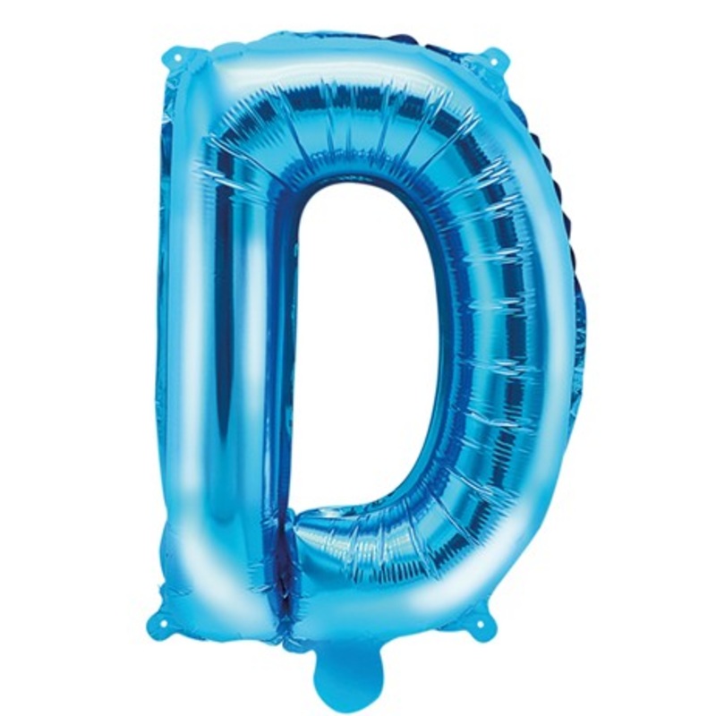 Foil balloon D azure blue 35cm