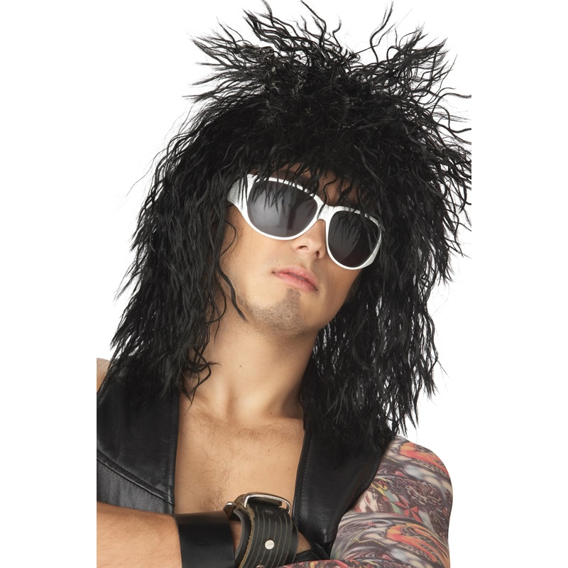 Rockin’ Dude Costume Wig (Black) Standard