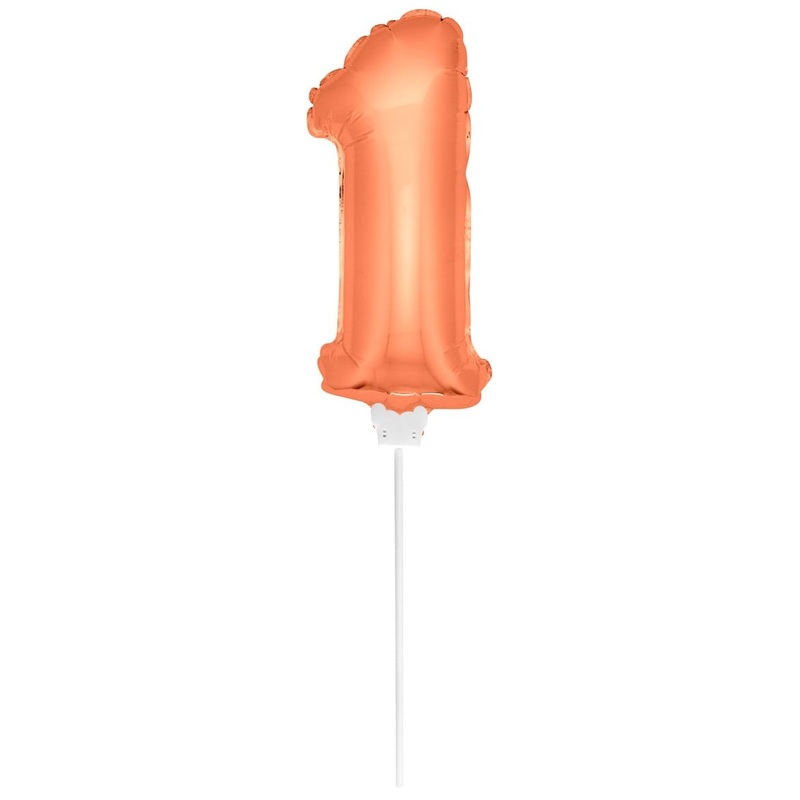 Stick balloon number 1 rose gold 36cm