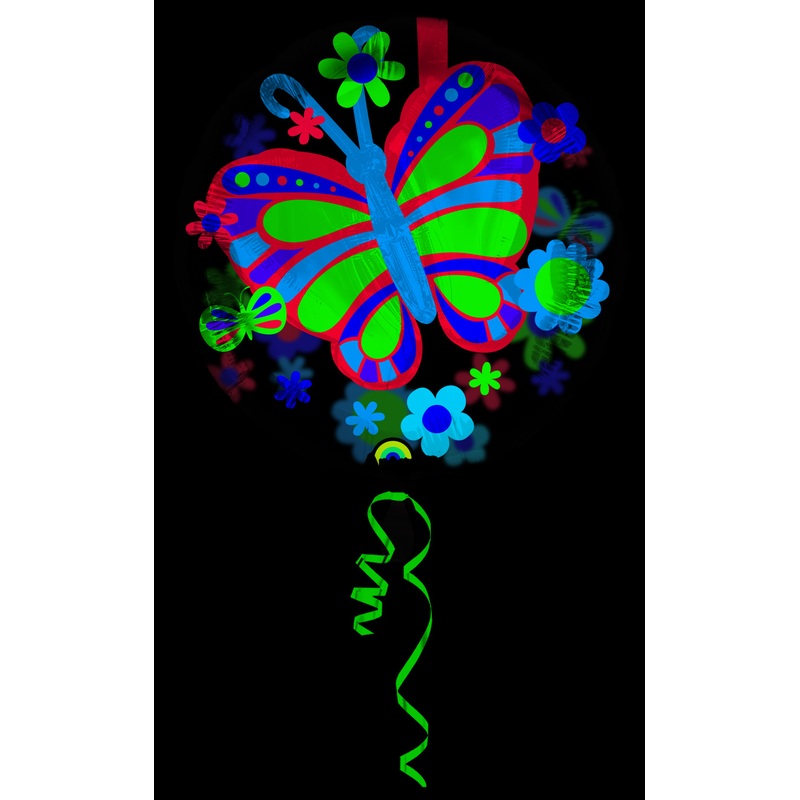 Foil balloon motley butterfly 60cm