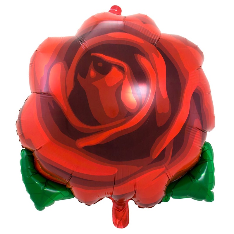 beautiful rose foil balloon 60 x 65cm