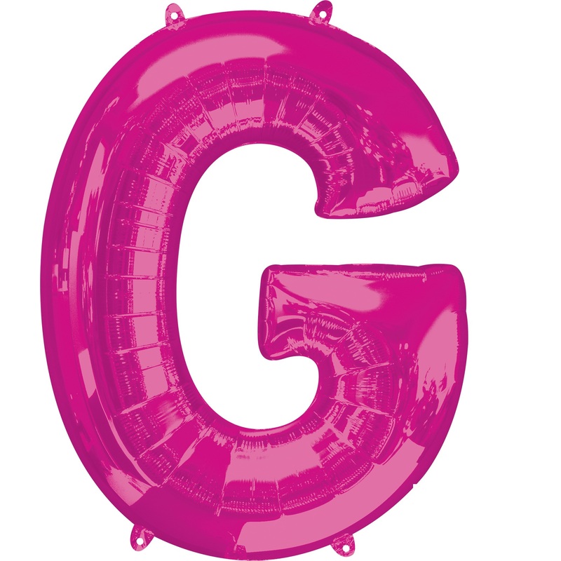 Foil balloon letter G pink XL 81cm