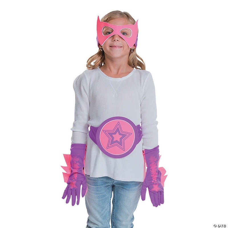 Pink & Purple Superhero Accessories – 4 Pc.