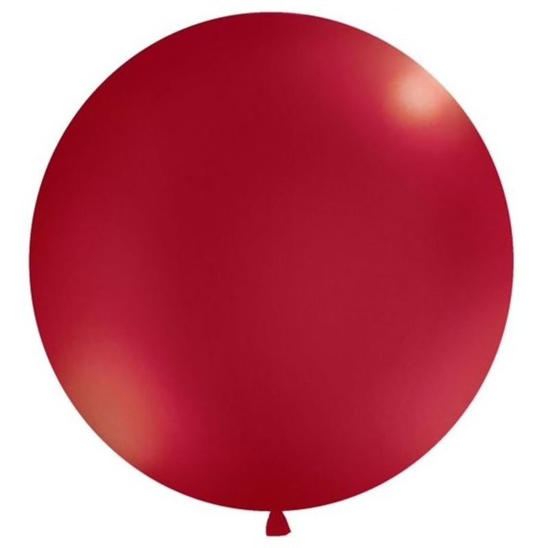 XXL metallic balloon party giant wine red 1m
