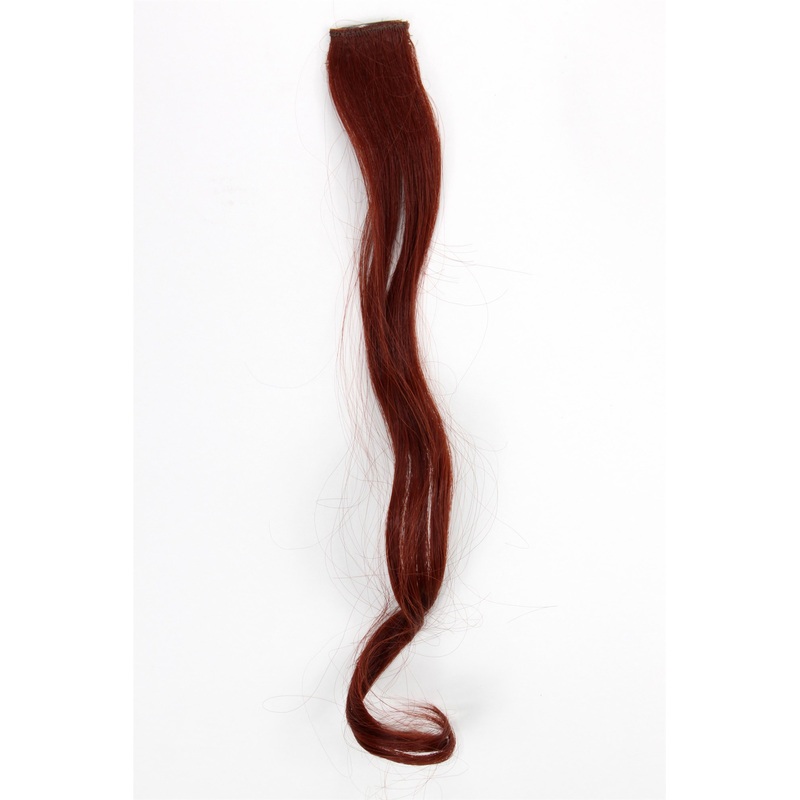 1 Clip-In Extension Strand wavy Red Rust Brown YZF-P1C18-35