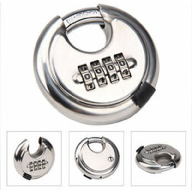4-Dial Number Combination Padlock (Stainless Steel) – Escape Room Prop