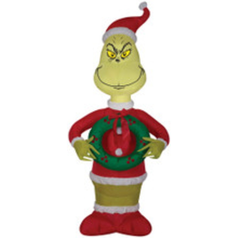 AIRBLOWN-GRINCH W/WREATH-SM