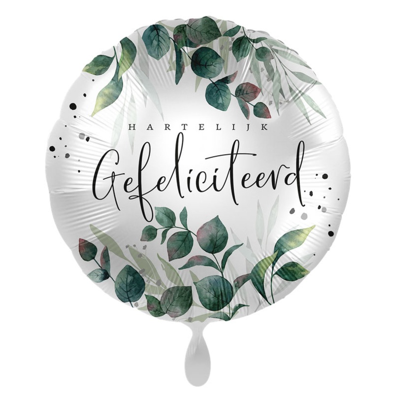 Botanical Birthday foil balloon NL 43cm