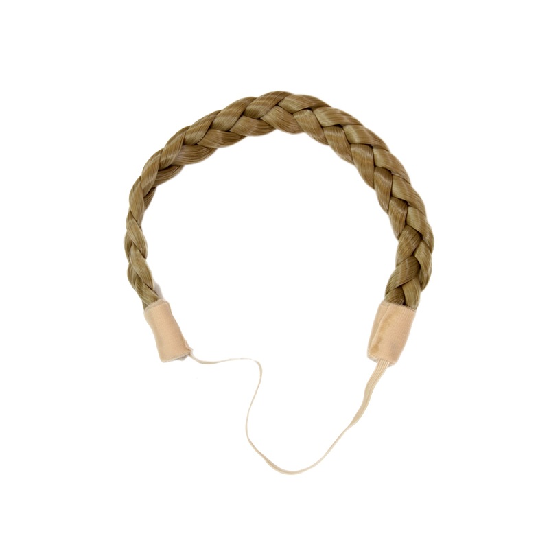 Hairpiece braided plaited hair braid hairband Alice band light ash blond YZF-3080-24