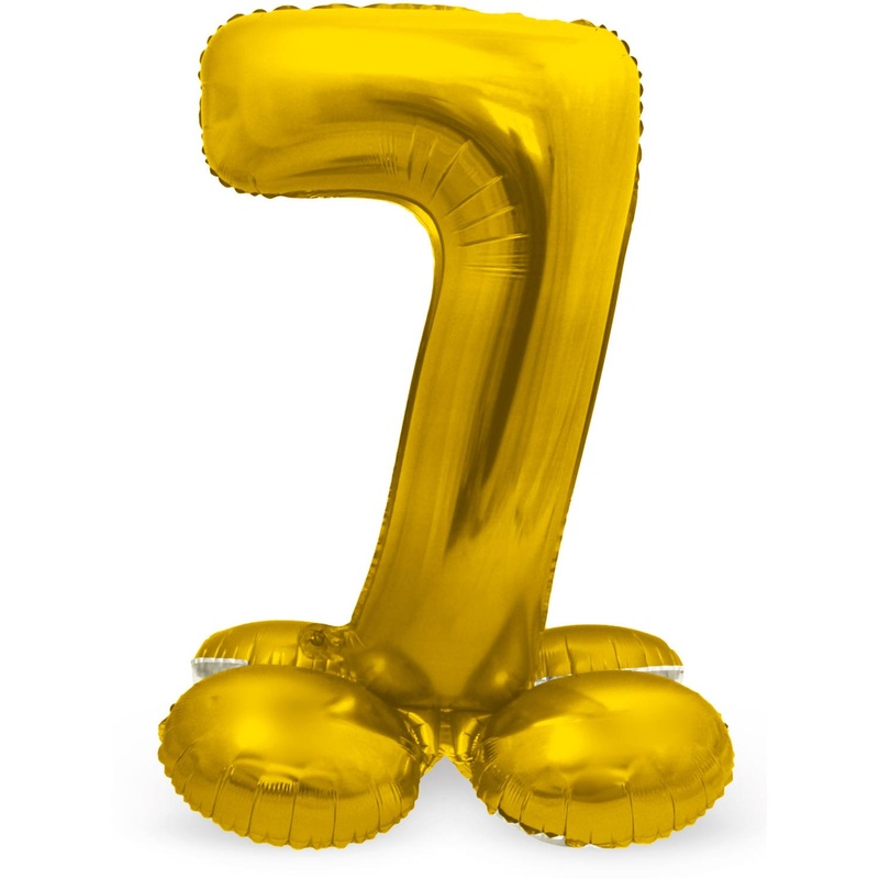 Number 7 balloon gold 72cm