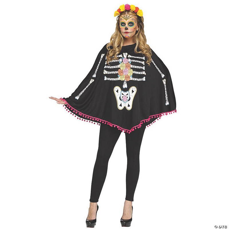 Women’s Day of the Dead Poncho Costume