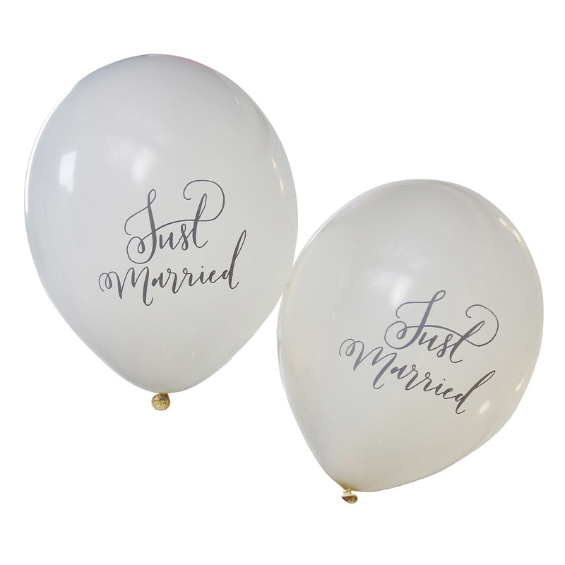 10 Boho Flowers Mr & Mrs latex balloons 30cm