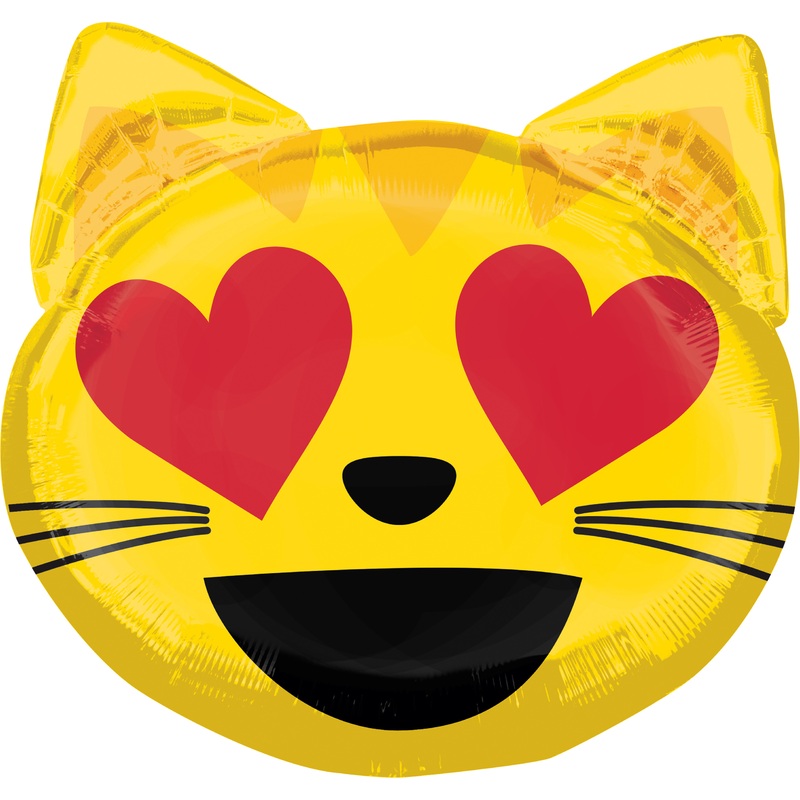 Foil balloon Heart Eyes Kitty 55 x 55cm