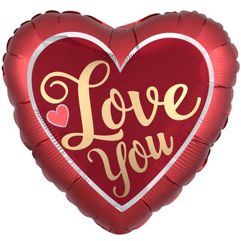 Large Love You foil balloon 71cm