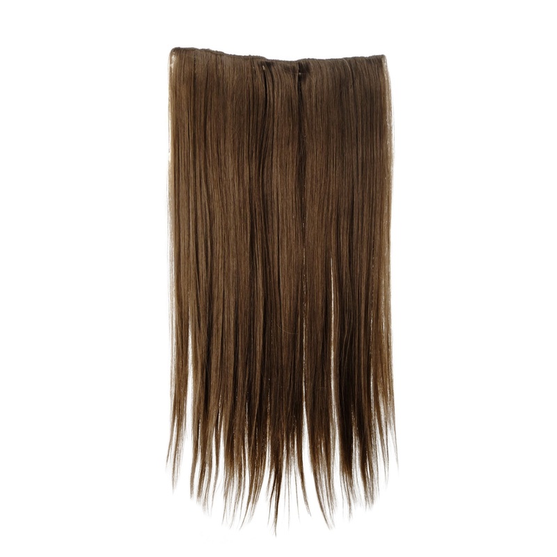 Hairpiece Extension 5 Clips Straight Long Golden Brown L30172-12