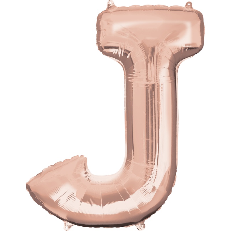 Letter foil balloon J rose gold 83cm
