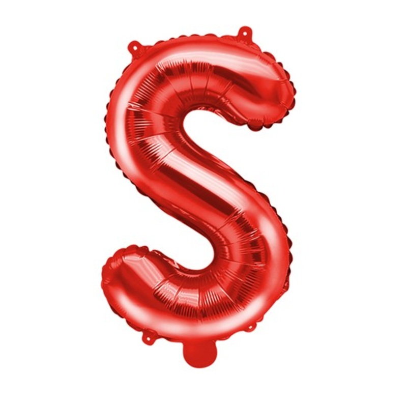 Red S letter balloon 35cm