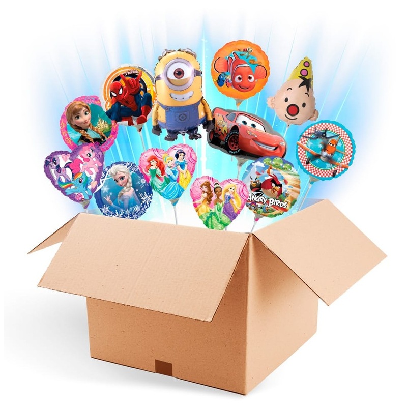 50 mini foil balloons cartoon characters