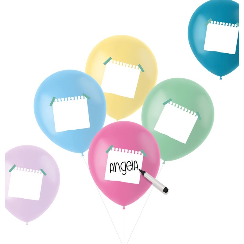 6 Leave a note balloons 33cm