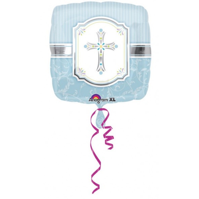 Blue foil balloon Holy Communion 45cm
