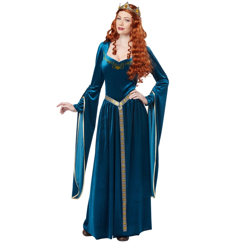 Lady Guinevere Adult Costume (Teal) Small