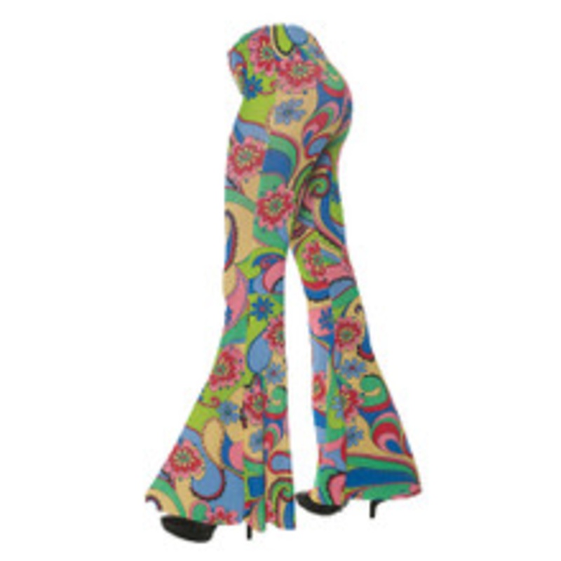 70S FLOWER BELL BOTTOMS LXL