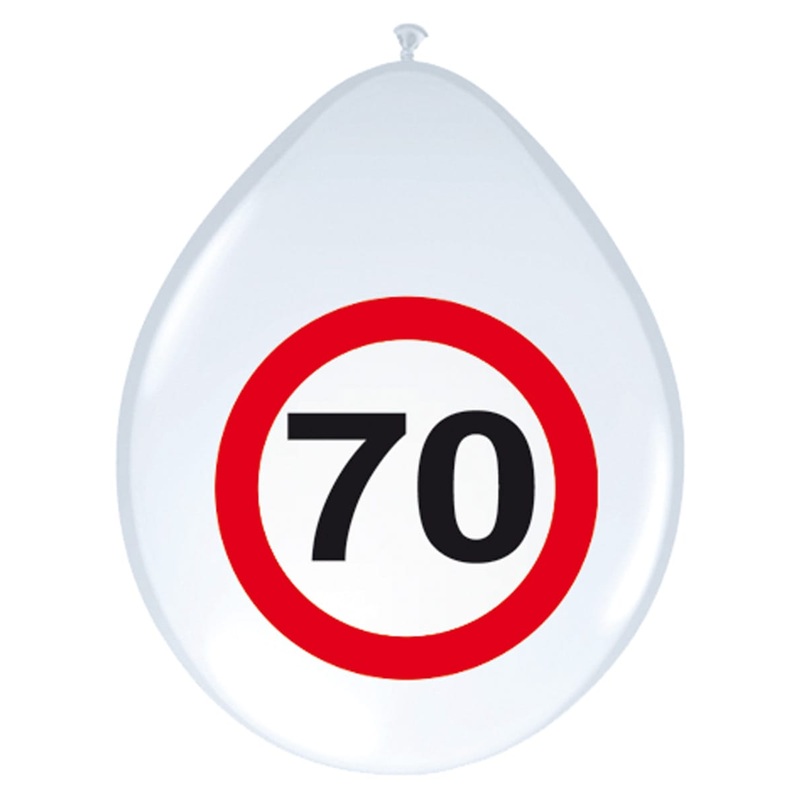 8 traffic sign 70 balloons 30cm