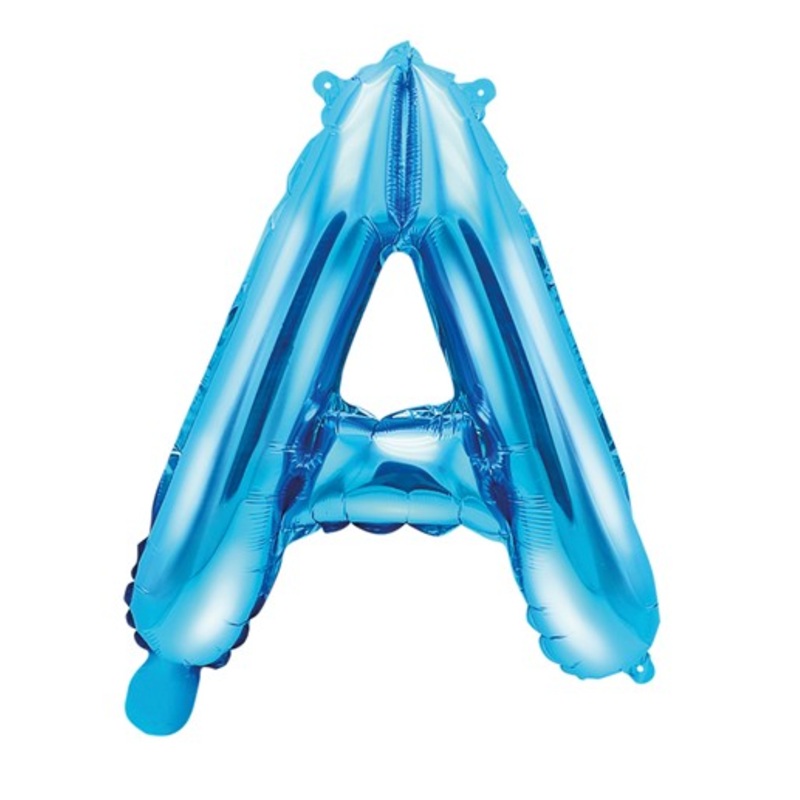 Foil balloon A azure blue 35cm