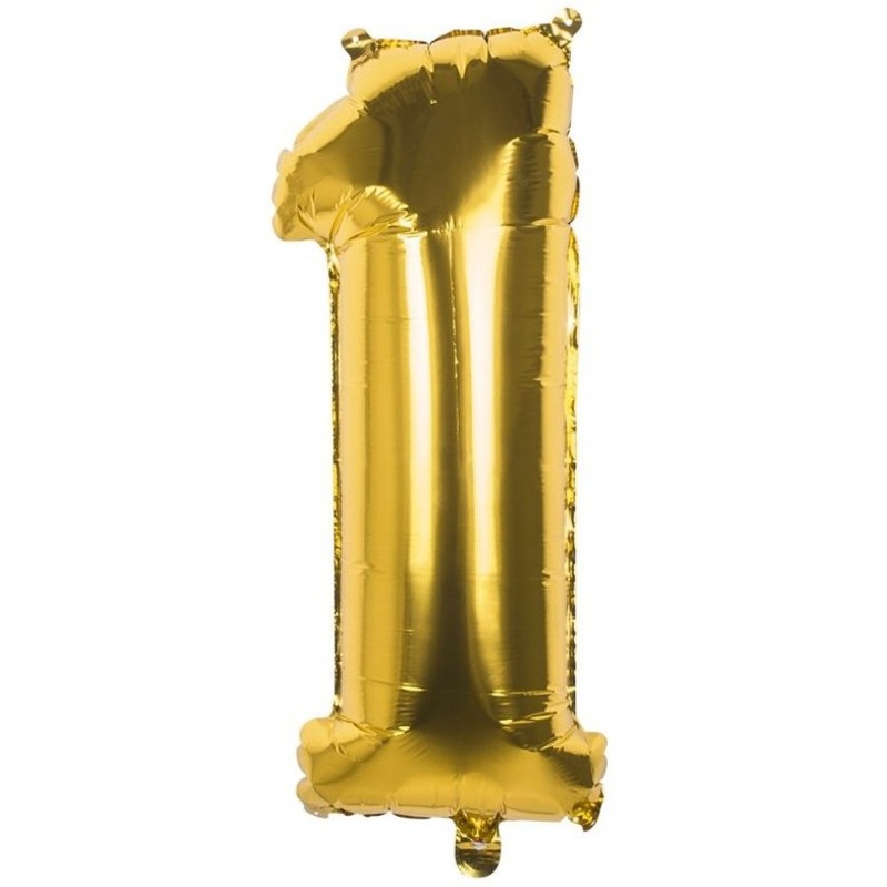 Foil balloon number 1 gold 86cm