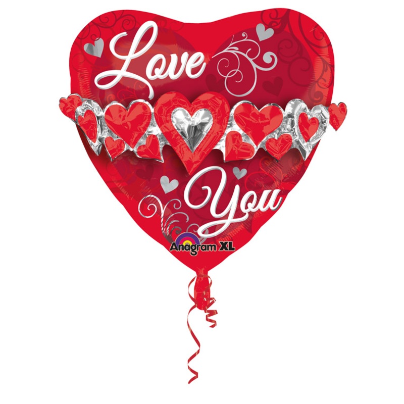 Heart balloon Love you 58cm