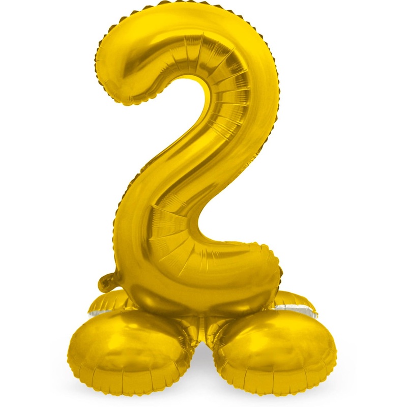 Number 2 balloon gold 72cm