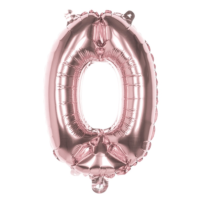 Rose gold number 0 foil balloon 36cm