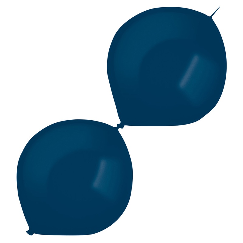 50 metallic garland balloons dark blue 30cm