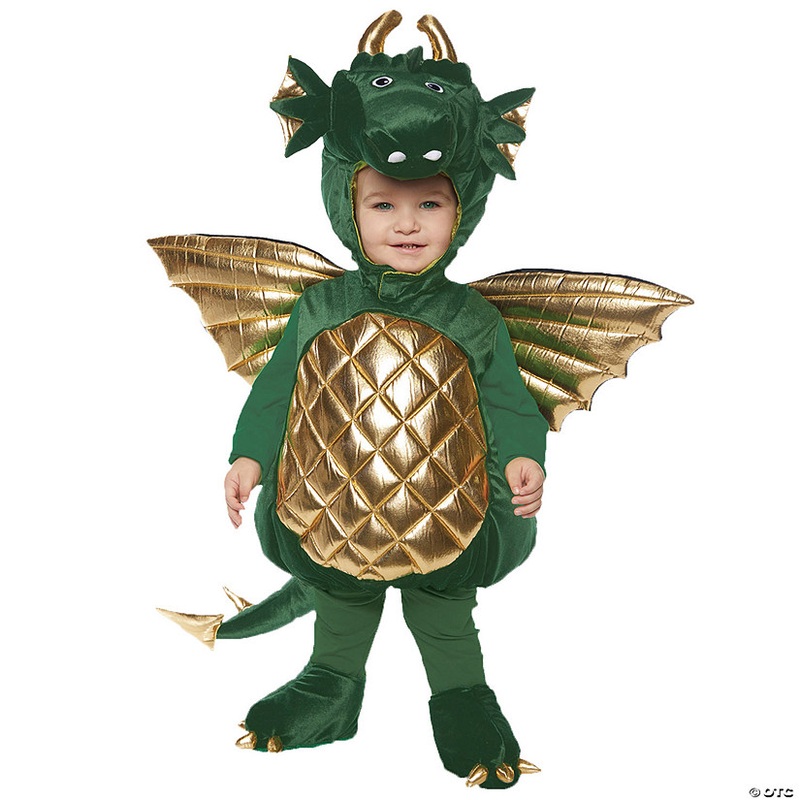 Toddler Green Dragon Costume|TOD18-2T|TOD 2T-4T|TOD4T
