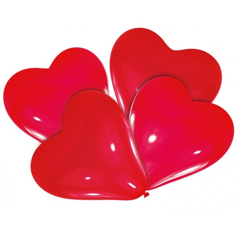 10 Heart Balloons Giulia Red 40cm