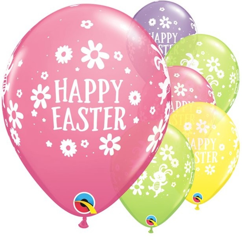 25 Easter greetings latex balloons 30cm