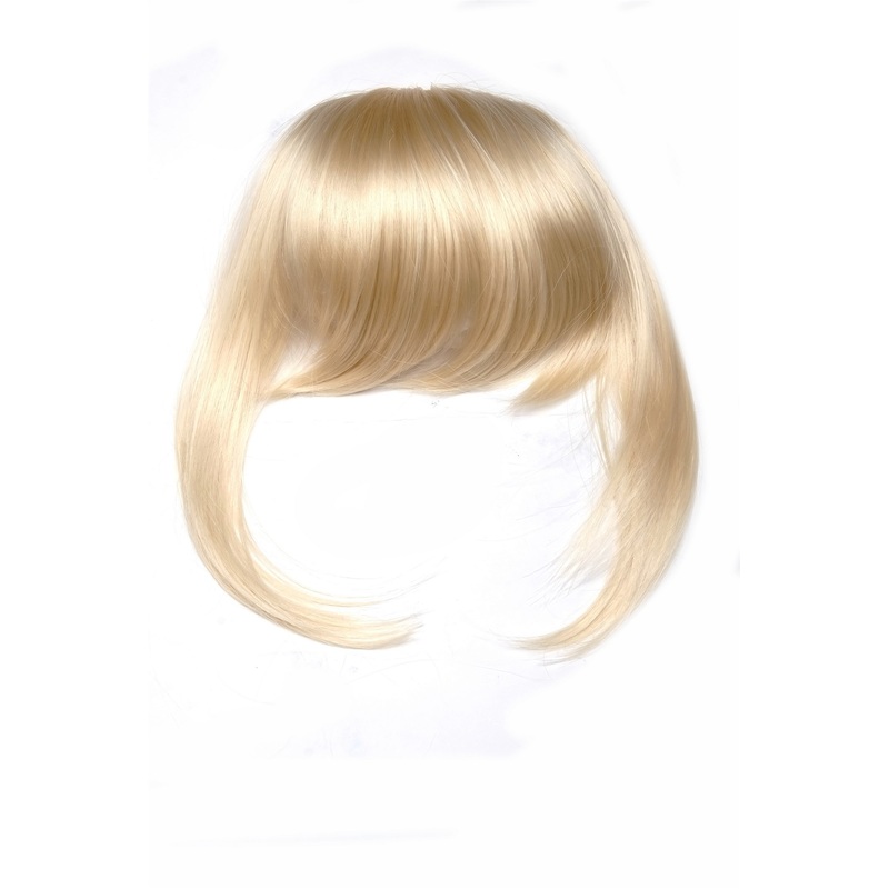 Clip-In Bangs with Long Side Strands synthetic Platinum Blonde L3061-613