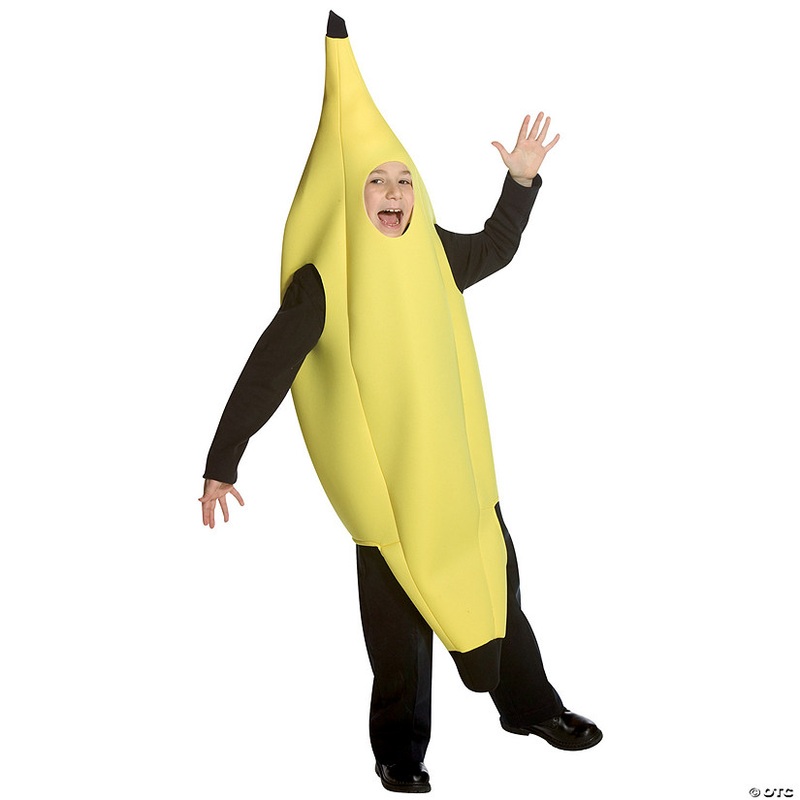 Kids Deluxe Lightweight Banana Yellow Polyester Tunic Costume – 7-10