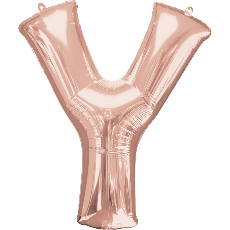 Letter foil balloon Y rose gold 86cm