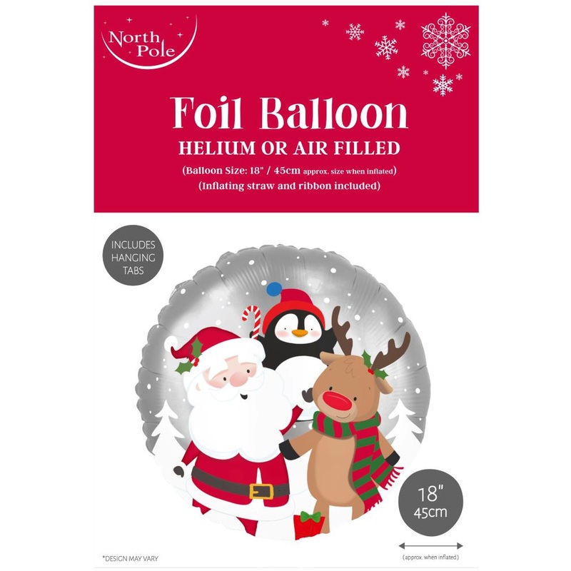 Santa & Friends foil balloon 45cm