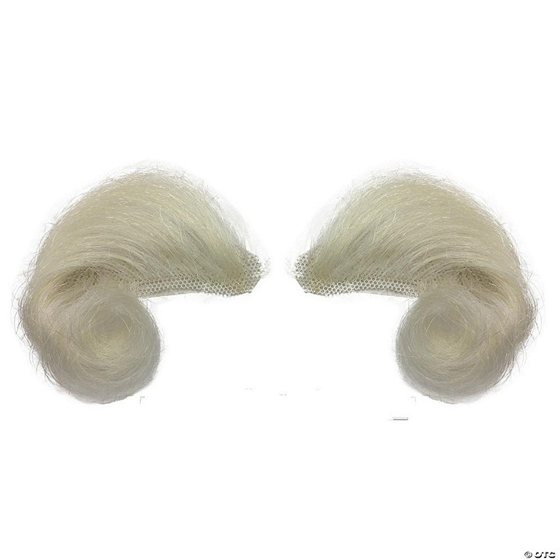 White Curled Yak Hair Santa Eyebrows