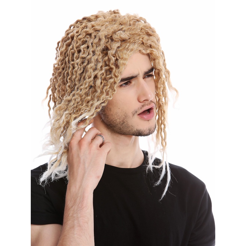 Wig Men Women Dreadlocks Rasta curls blond sun bleached  Beach Hippie CXH-008