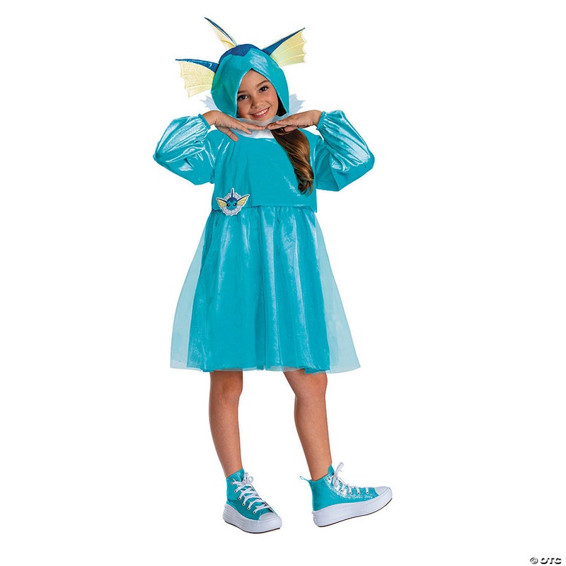 Kids Pokmon Vaporeon Hooded Dress Costume