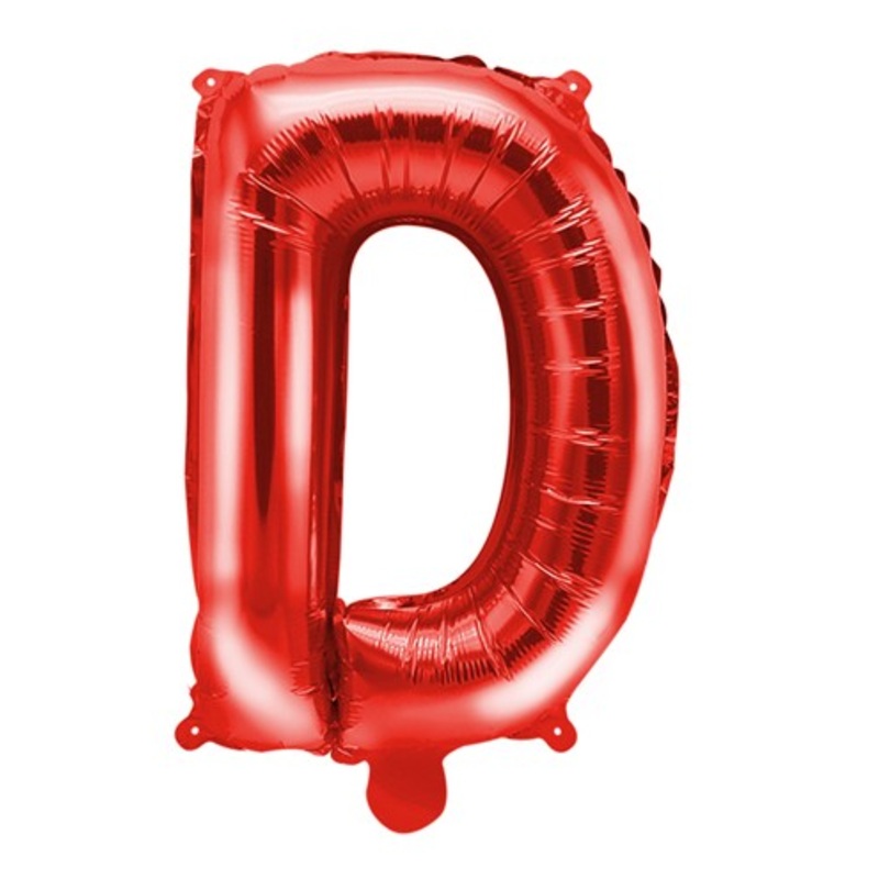 Red D letter balloon 35cm